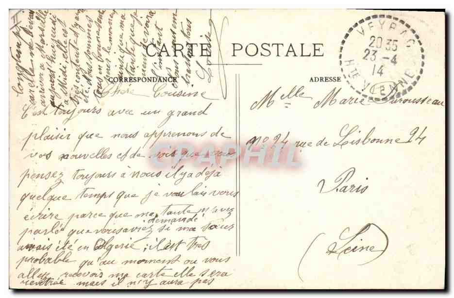 CPA Folklore Enfants En Limousin Cochon porc — Verso