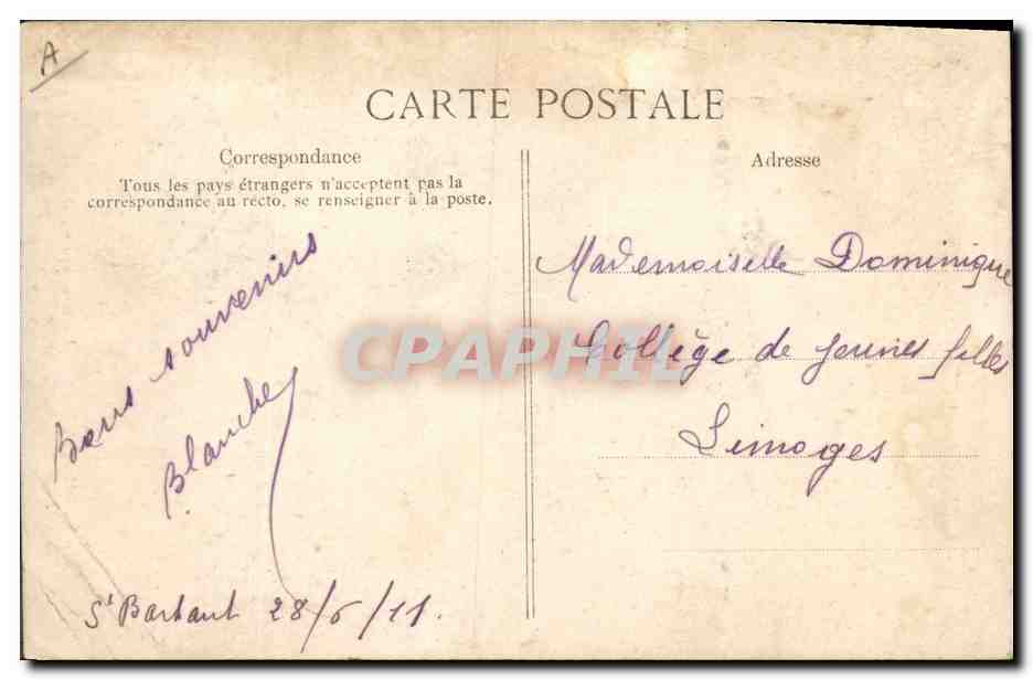 CPA Folklore Lou Limousi — Verso