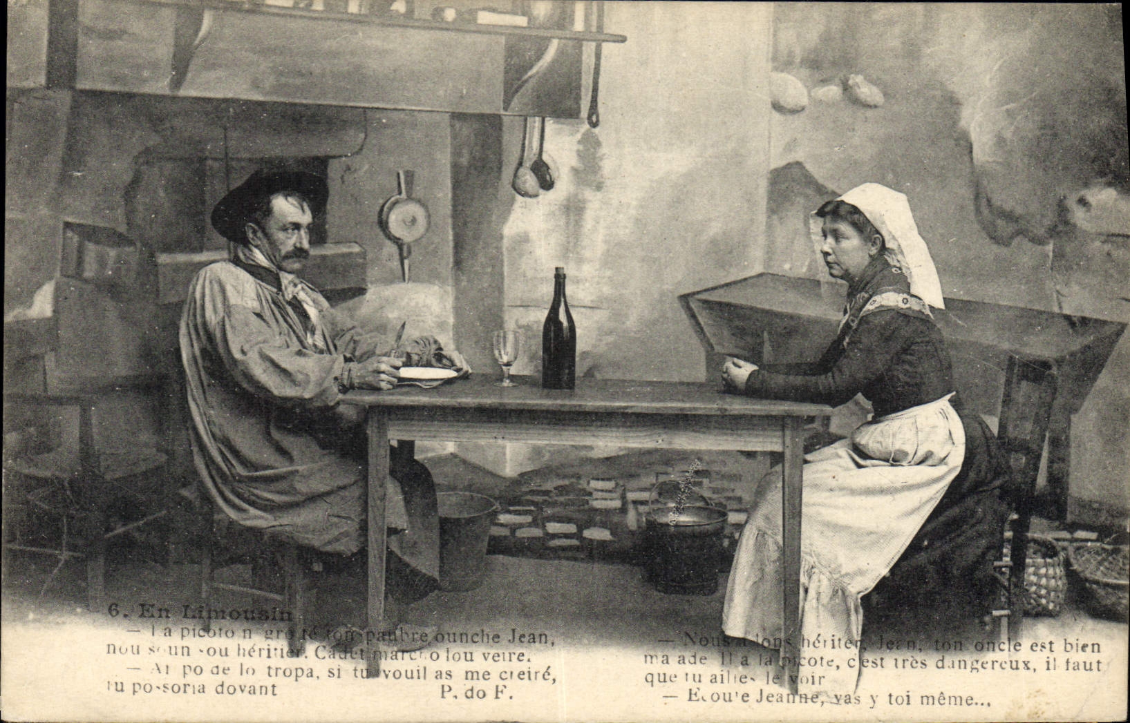 CPA Folklore En Limousin 