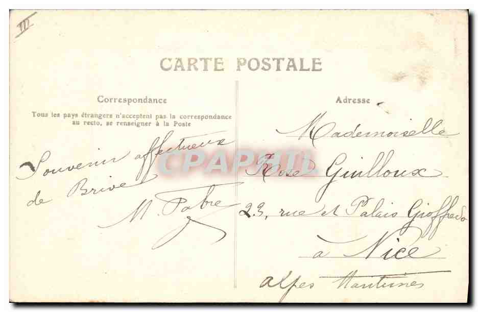 CPA Folklore Limousines en Barbichet — Verso