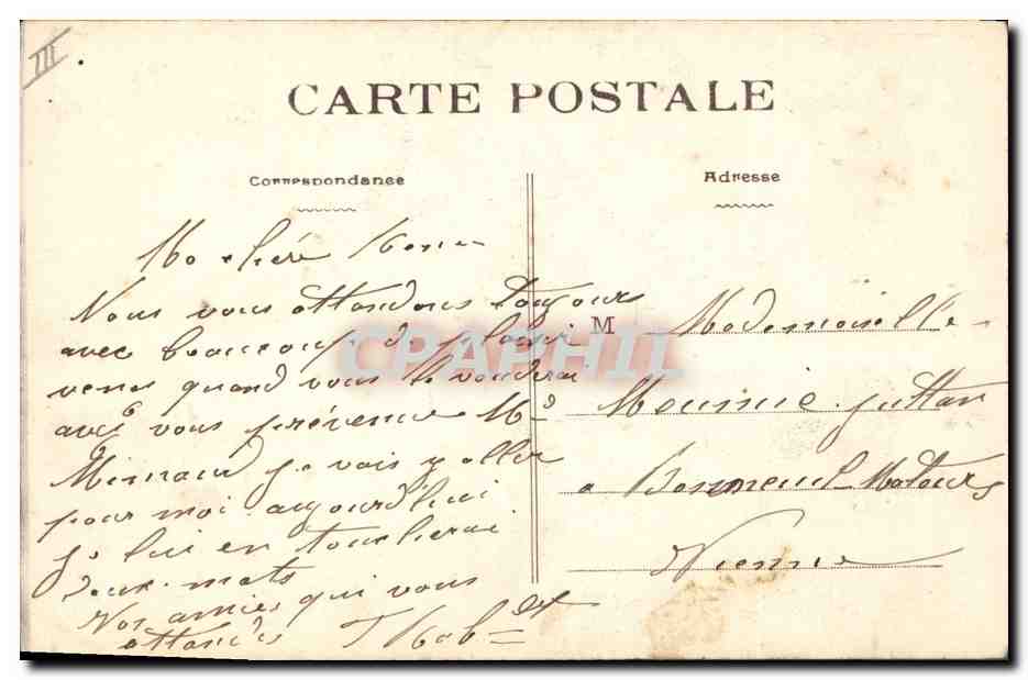 CPA Folklore Femme Lo Limousino — Verso