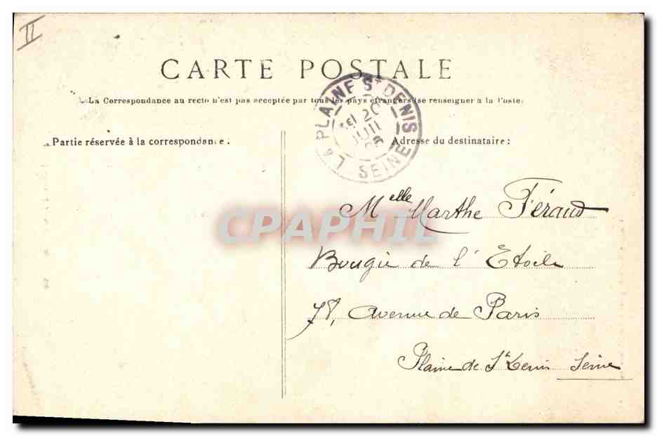 CPA Folklore Enfant Petite fileuse Limousine — Verso