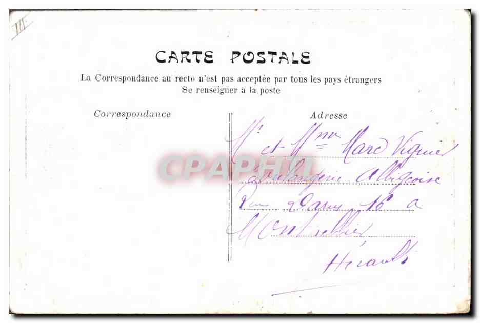 CPA Folklore Limousine — Verso