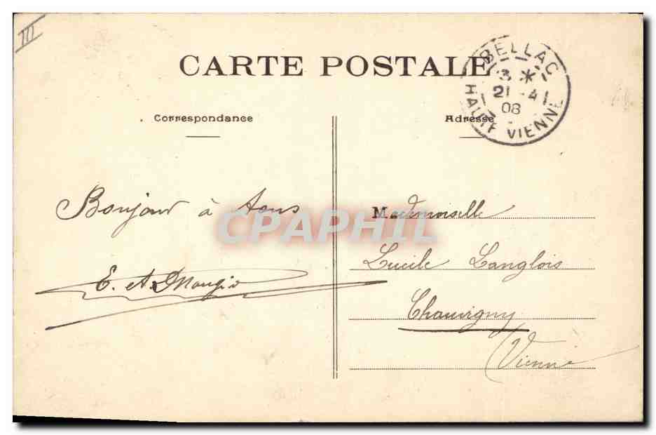 CPA Folklore Enfants Limousin — Verso