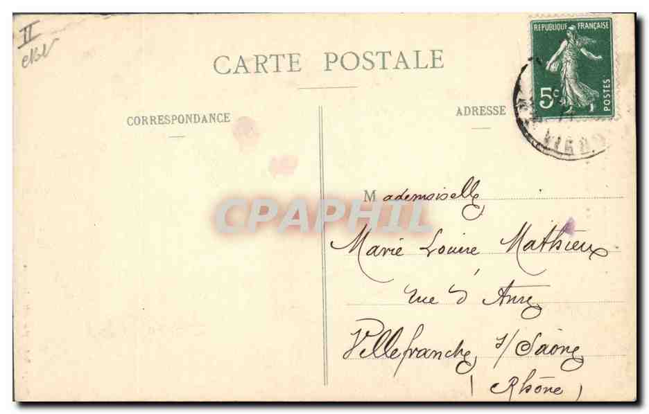 CPA Folklore Limousine en Barbichet — Verso