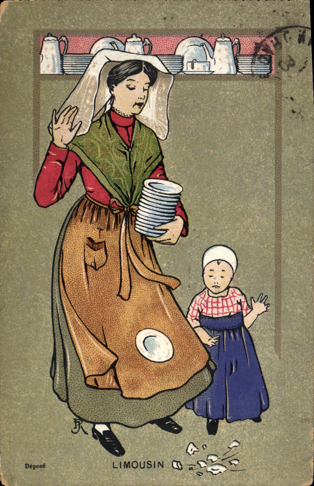 CPA Folklore Limousin 
