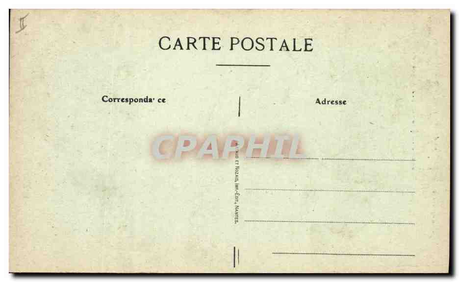 CPA Folklore Coiffes Angevines — Verso