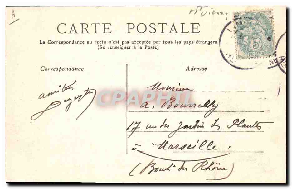 CPA Folklore Limousin Enfant — Verso