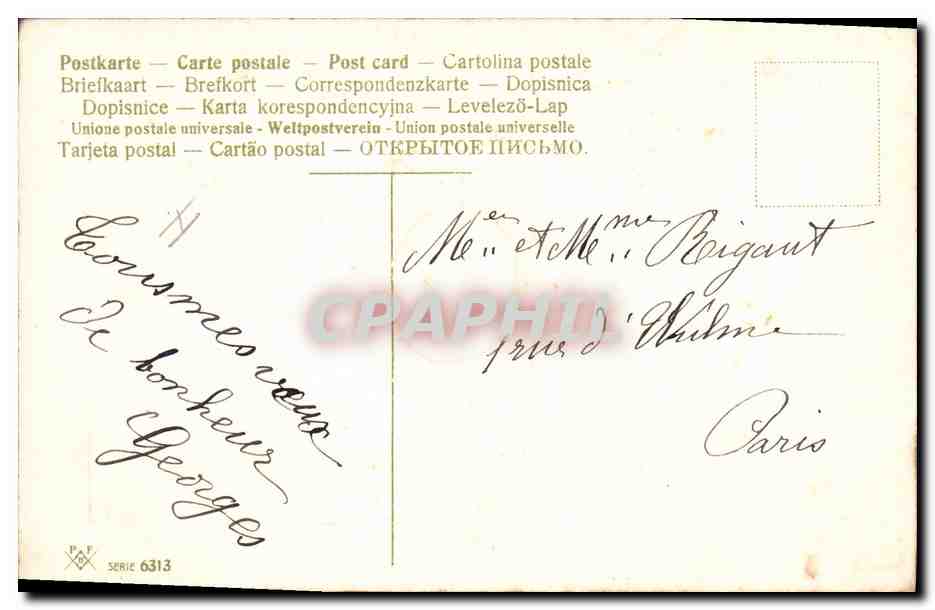 CPA Fantaisie Colombe Bonne annee  — Verso