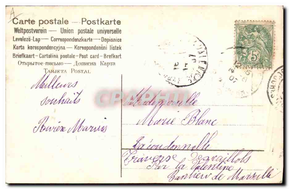 CPA Fantaisie Fleurs Enfant — Rückseite