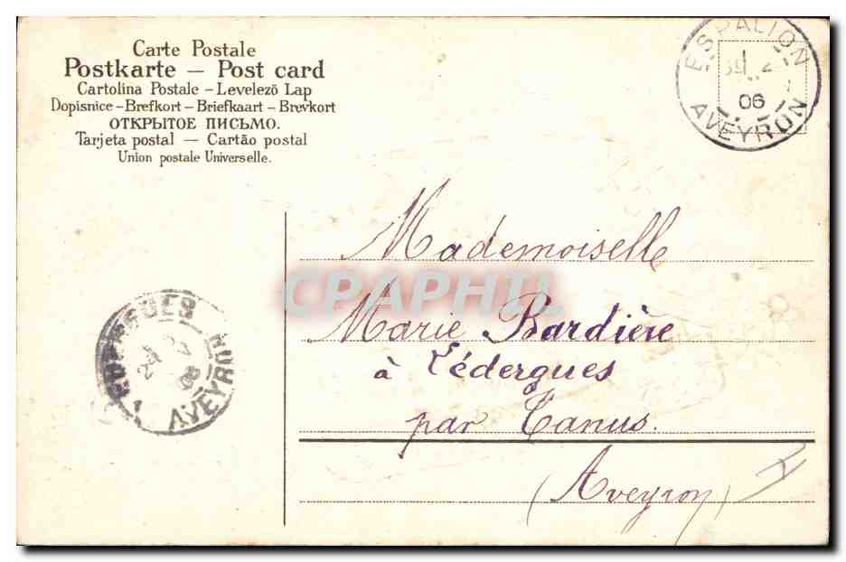 CPA Fantaisie Fleurs  — Verso