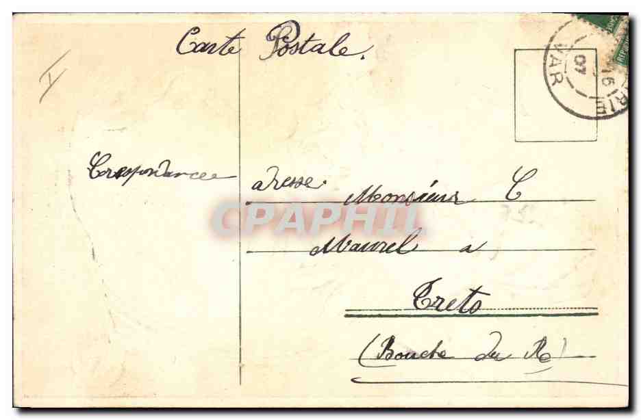CPA Fantaisie Fleurs  — Rückseite