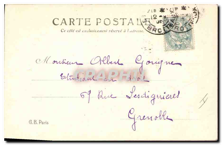 CPA Fantaisie Fleurs Femme — Rückseite
