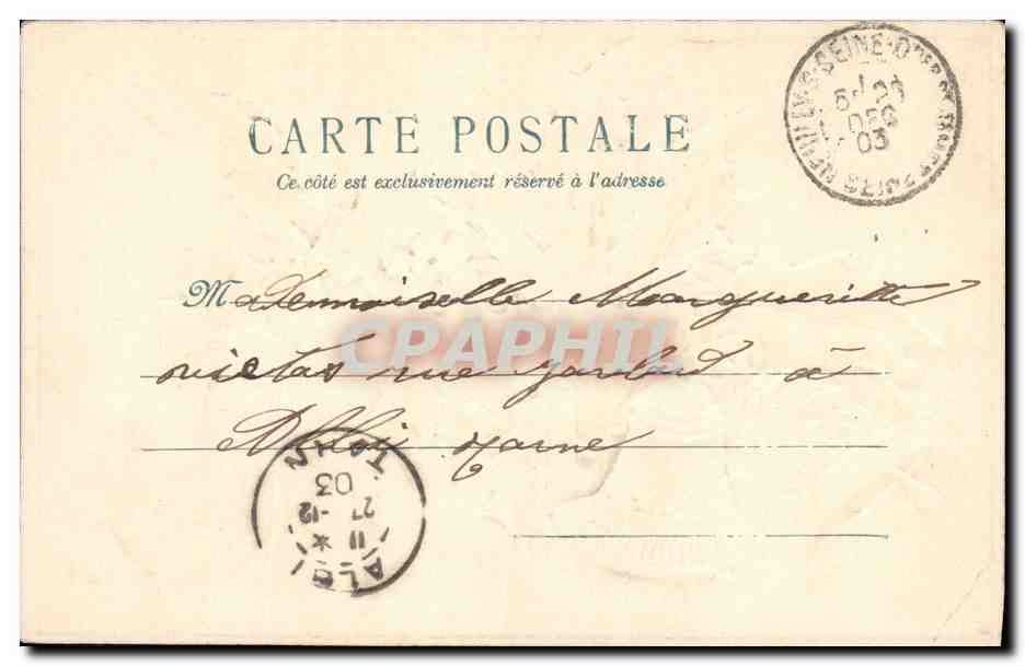 CPA Fantaisie Fleurs Cloches Houx — Rückseite