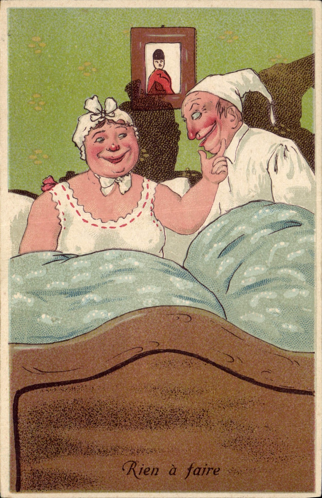 Couple au lit — Rien à faire — Éditeur non identifié, série 719