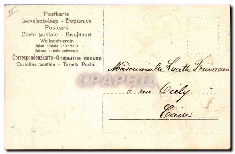 CPA Fantaisie Fleurs Enfants — Verso