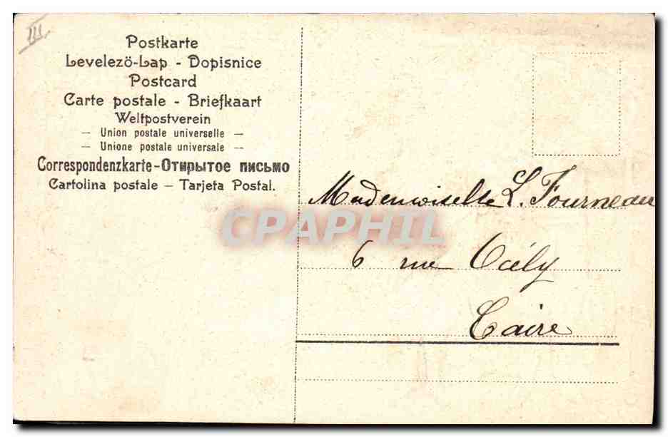 CPA Fantaisie Fleurs Enfants — Verso