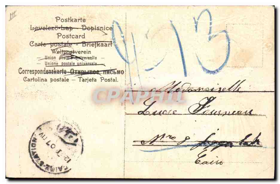 CPA Fantaisie Fleurs Enfants — Verso
