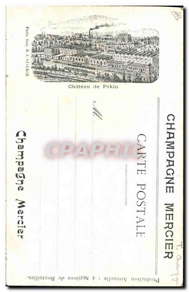 CPA Reims Monument a l'interieur de l'eglise St Remi Champagne Mercier — Rückseite