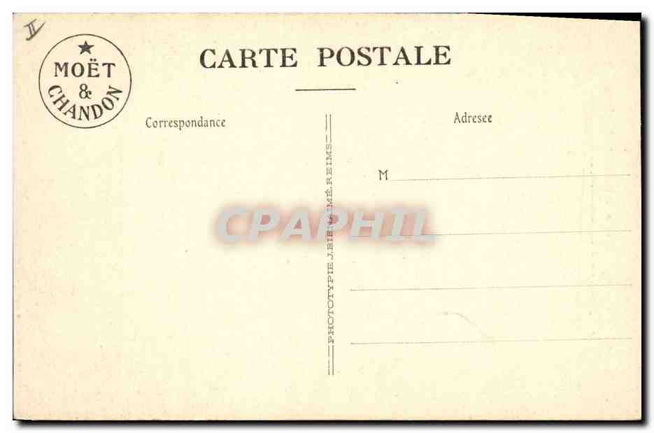 CPA Cloitre de l'abbaye d'Hautvillers Propriete de la Maison Moet et Chandon  — Rückseite