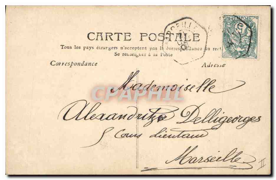 CPA Femme Champagne — Rückseite
