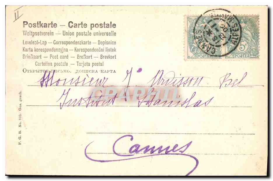 CPA Enfant Champagne — Rückseite