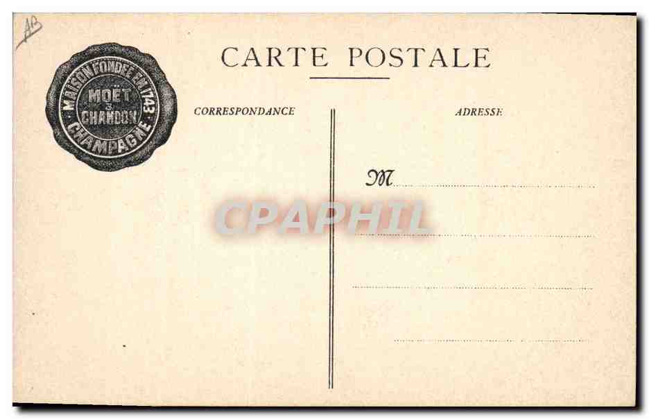 CPA Champagne Moet & Chandon Station d'electricite — Rückseite