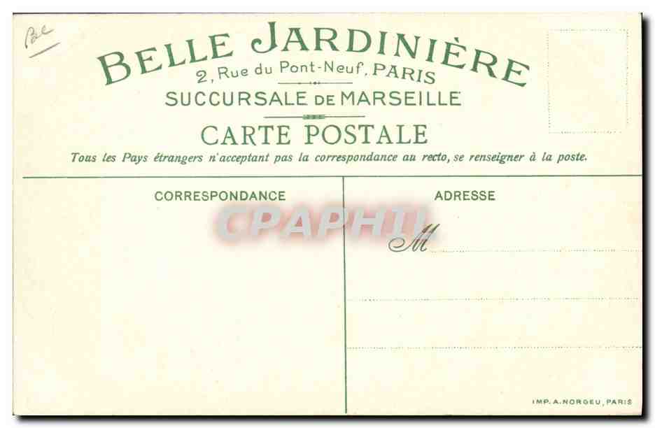 CPA Publicite Le Froment Belle Jardiniere Paris  — Verso