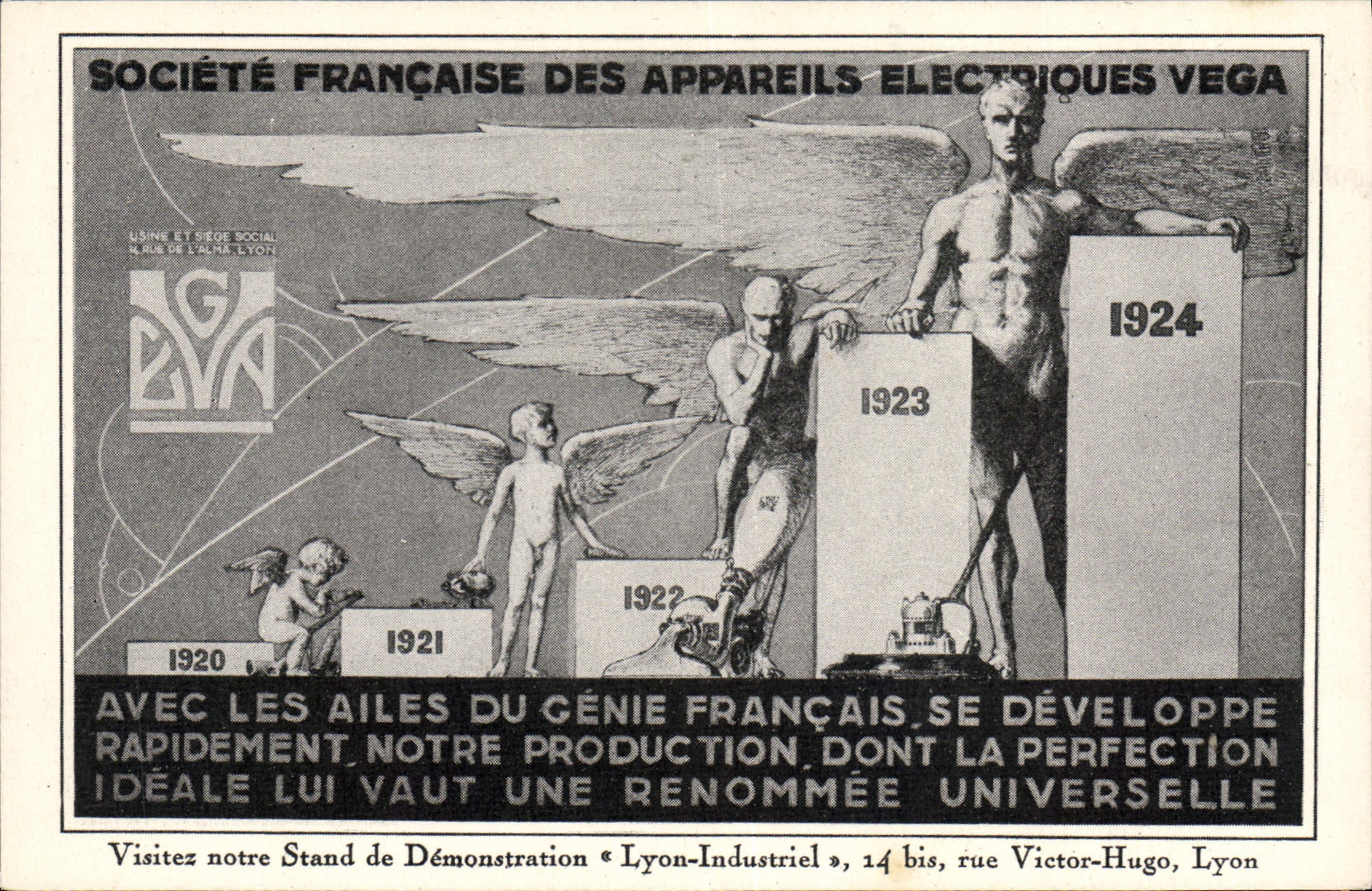 Société Française des Appareils Électriques Véga — Développement de la production 1920-1924 — Éditeur Véga, Lyon