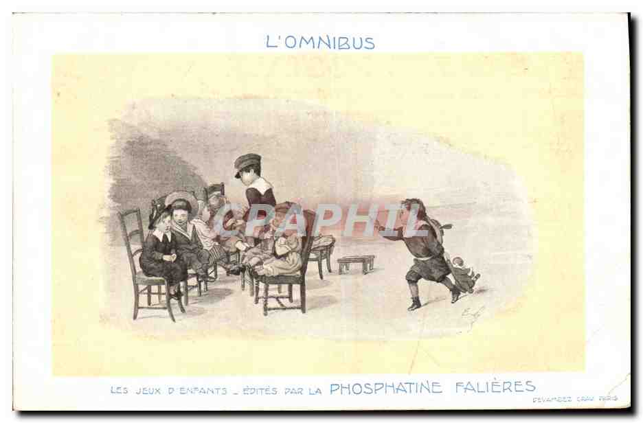 CPA Publicite L'omnibus Phosphatine Freres Enfants