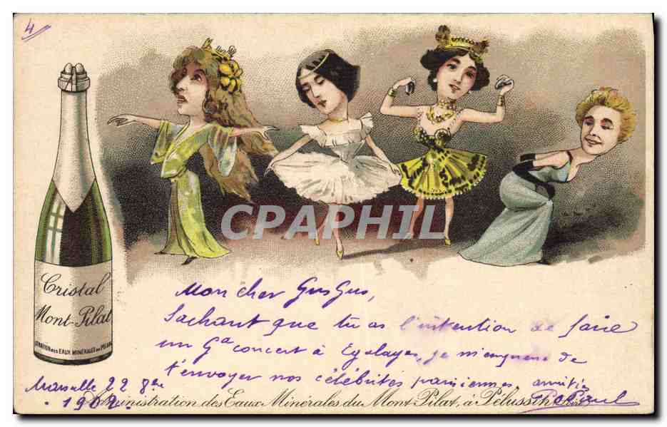 CPA Publicite Femmes Cristal Mont Pilat