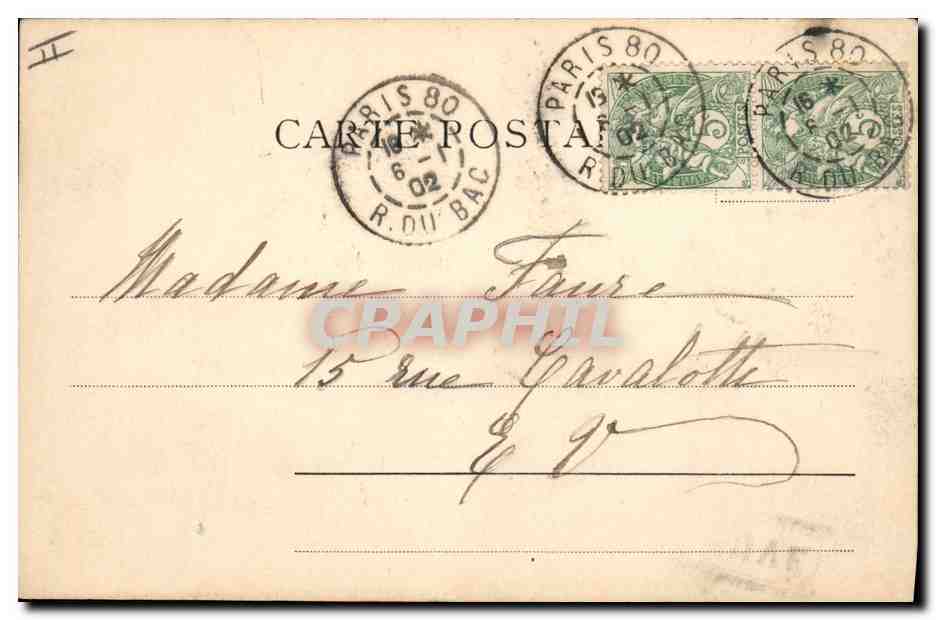 CPA Fantaisie Femmes — Rückseite