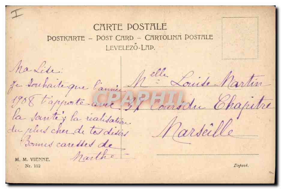 CPA Fantaisie Femme — Verso