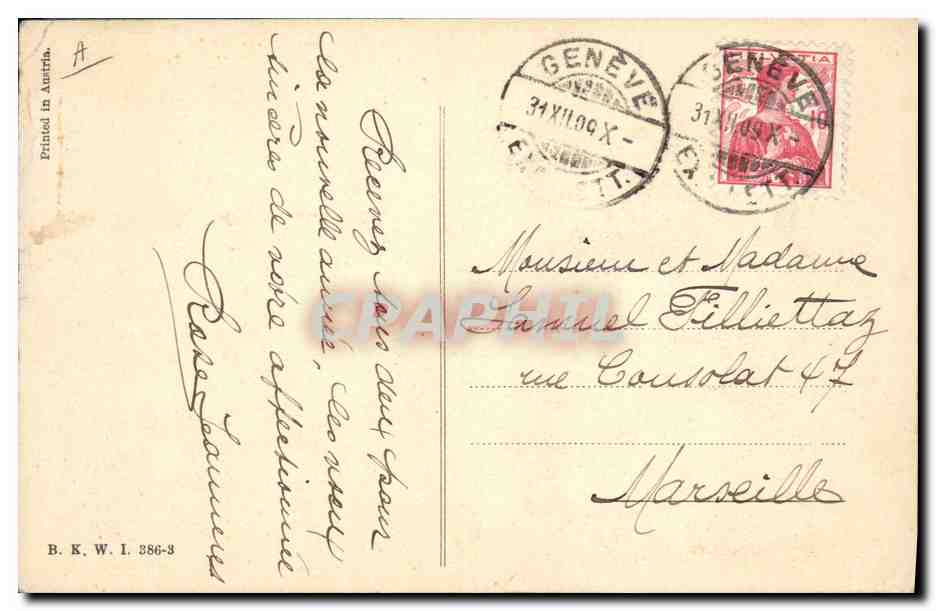CPA Fantaisie Femme — Achterkant