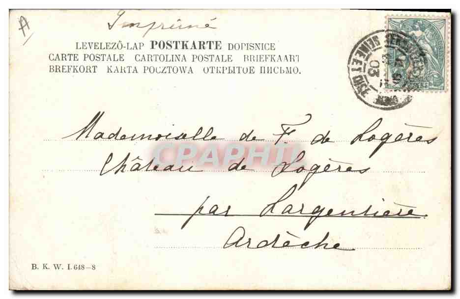 CPA Fantaisie Enfants — Rückseite