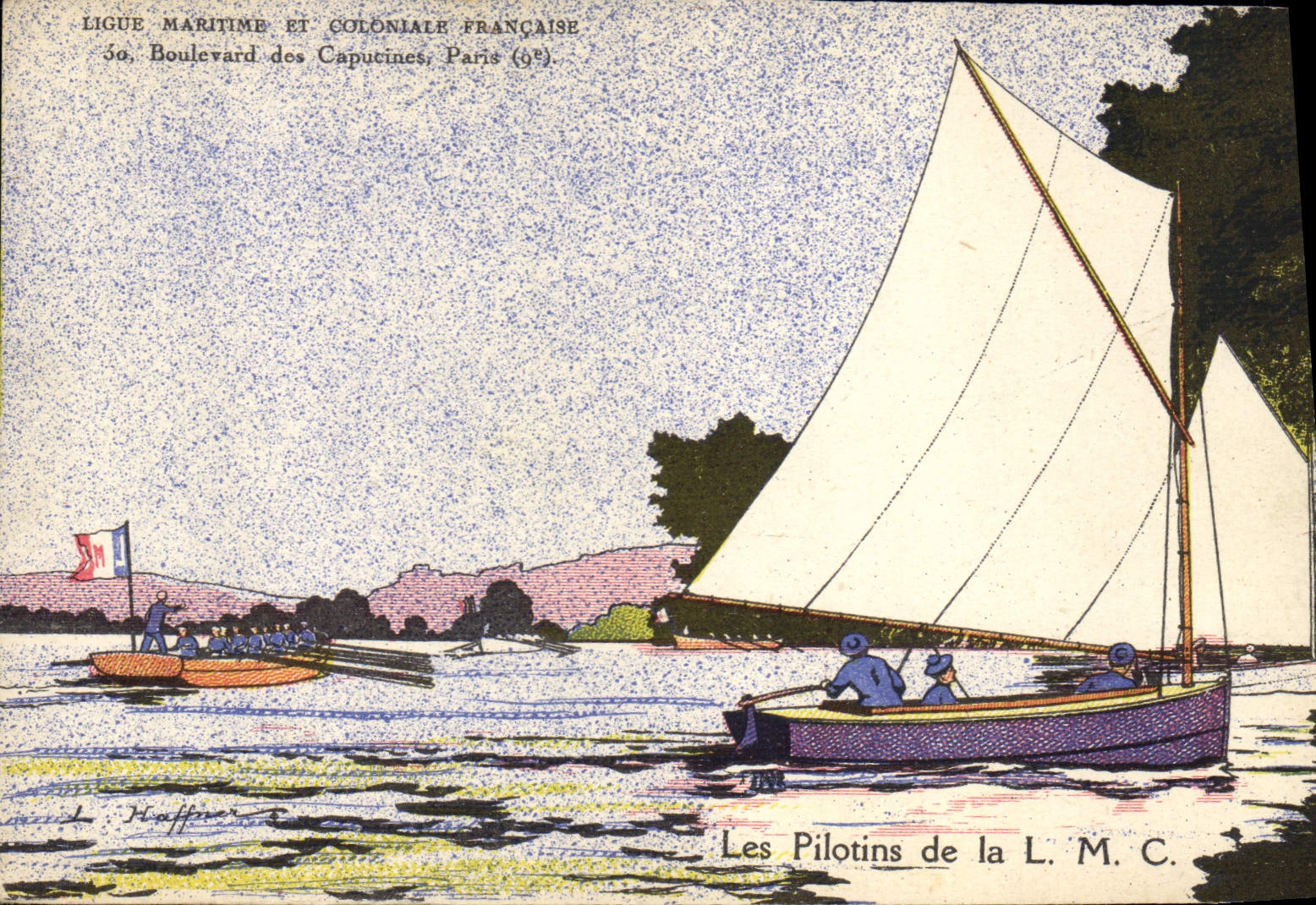 Les Pilotins de la L.M.C. — Ligue Maritime et Coloniale Française, 50, Boulevard des Capucines, Paris (9e)