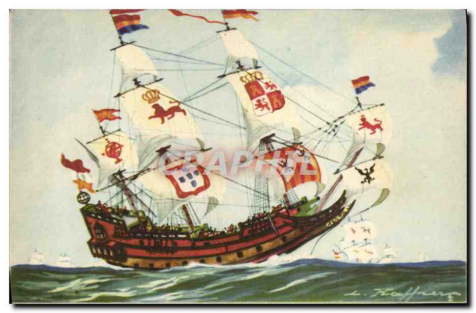 Galion — Spanische Flotte auf dem Weg nach Amerika — L. Haffner