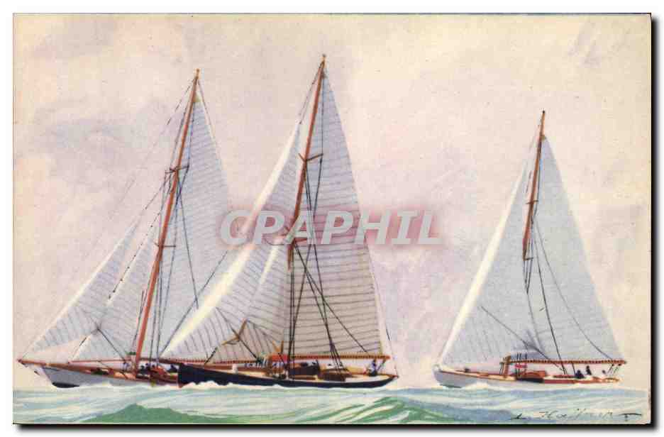 Yachts de Courses Croisières modernes — Collection de la Ligue Maritime et Coloniale — Imprimé à Paris