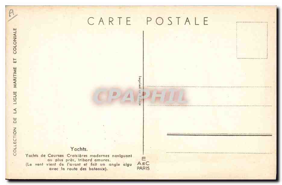 Yachts de Courses Croisières modernes — Collection de la Ligue Maritime et Coloniale — Imprimé à Paris — Reverso