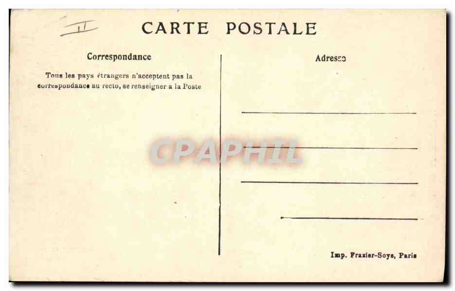 La Marine Française — Canot de Sauvetage — Ligue Maritime Française, 8 Rue La Boétie, Paris — Achterkant