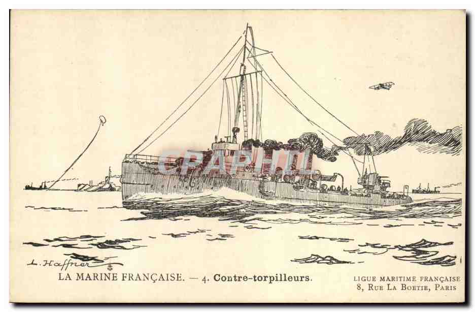 La Marine Française — 4. Contre-torpilleurs — Ligue Maritime Française