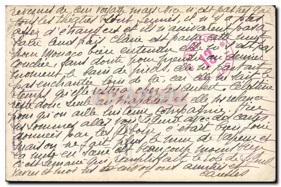 CPA Bateau Illustrateur Xavier Sager Femme Chien Chiens — Rückseite