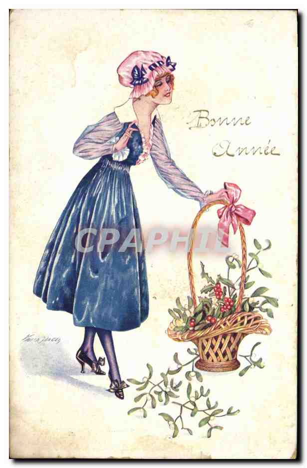 CPA Bateau Illustrateur Xavier Sager Femme