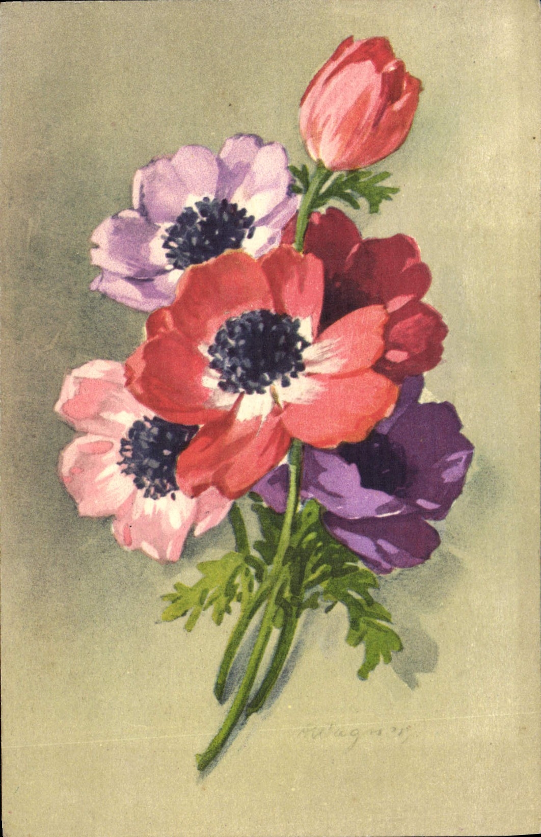 CPA Fantaisie Fleurs 