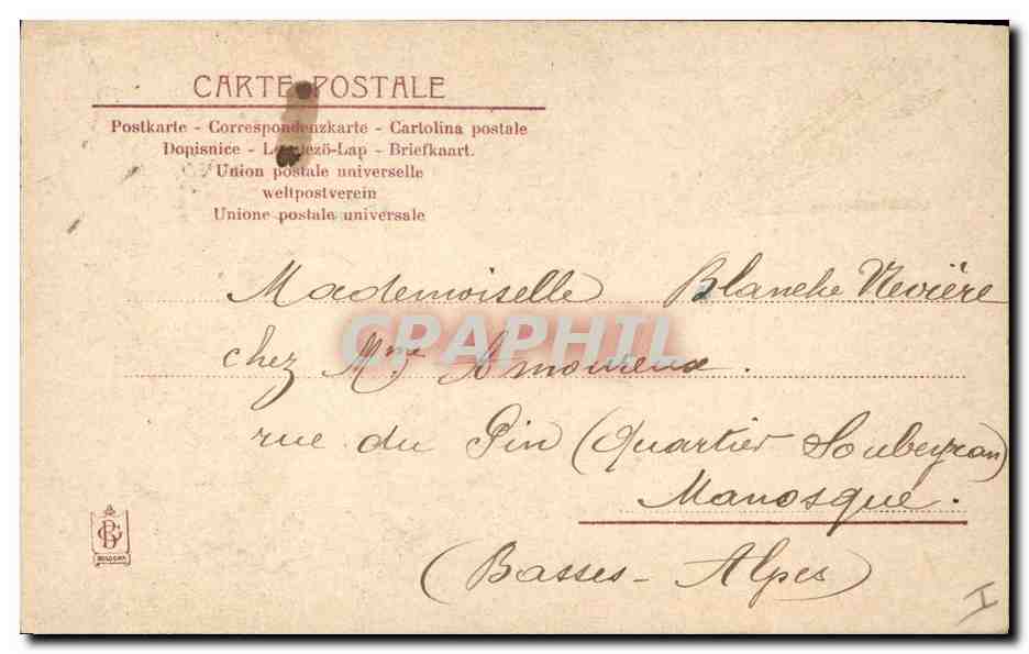 CPA Fantaisie Fleurs  — Verso