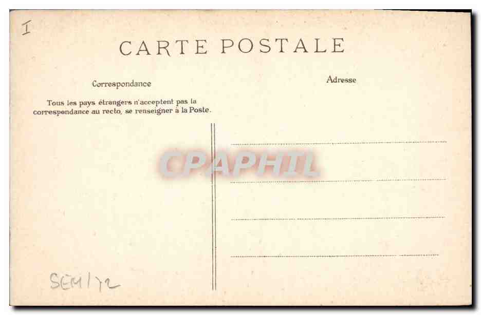 CPA Phare La Pointe du Raz Le Raz de Sein Les recifs — Rückseite