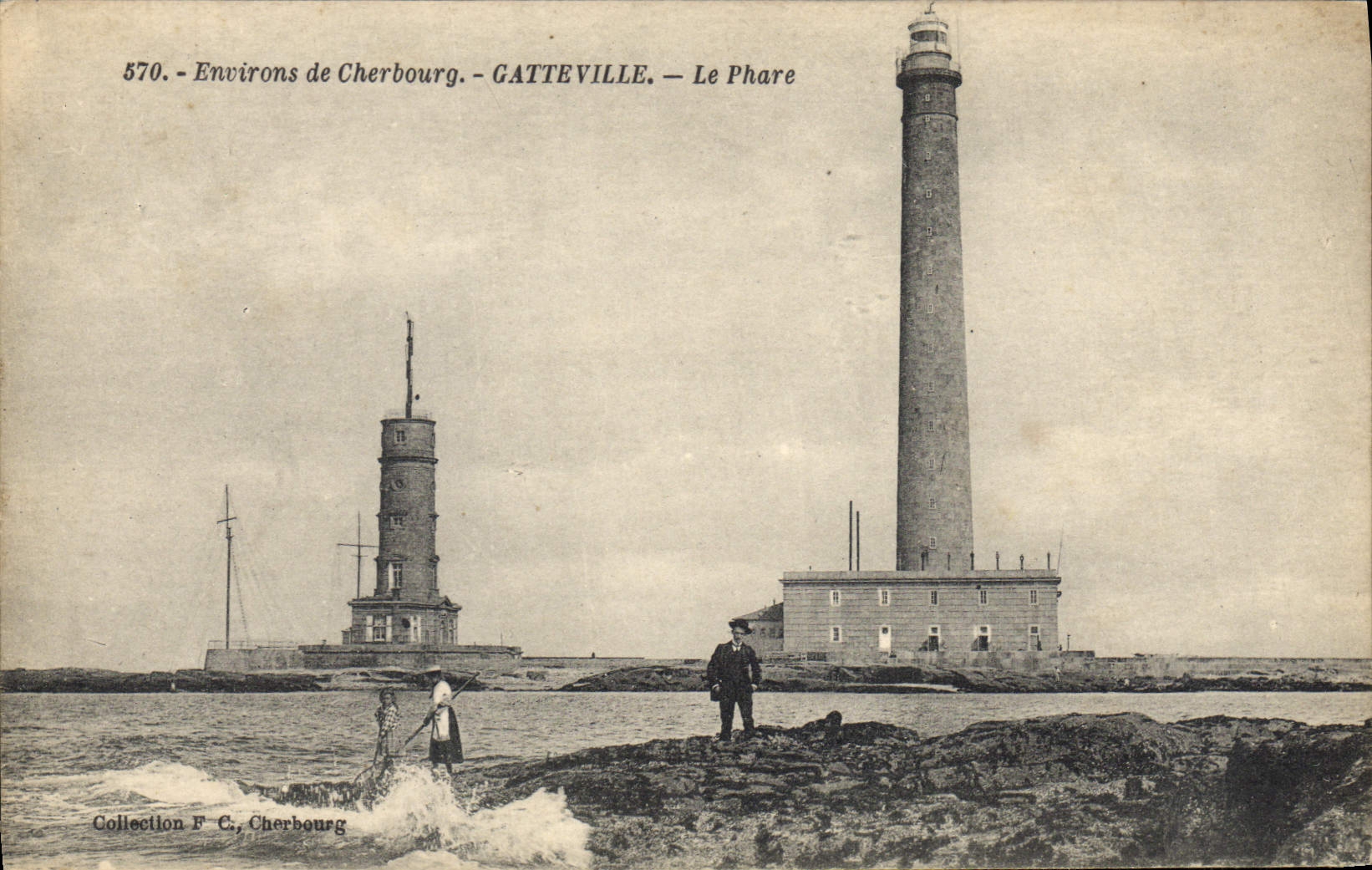 CPA Phare Environs de Cherbourg Gatteville