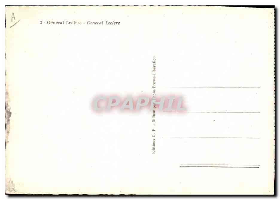 Général Leclerc — Éditeur : Éditions O.P. — N° 3 — Verso