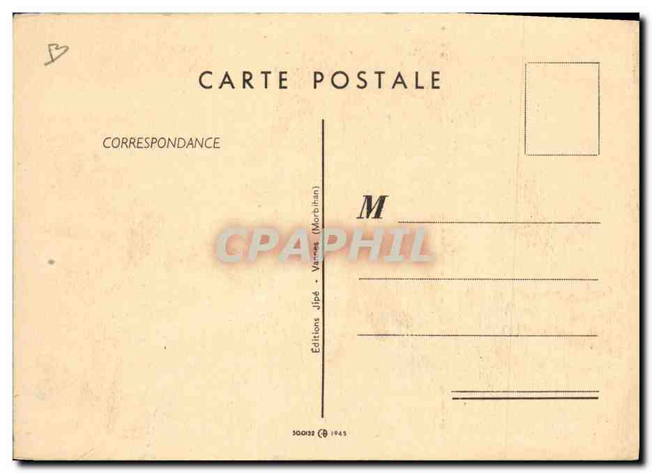 Une noce en autocar modèle 1945 — caricature — Jean de Preissas, Vannes 1945 — Verso