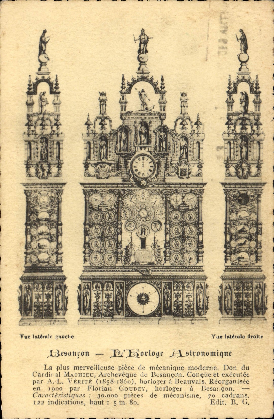 CPA Horloge astronomique Besancon